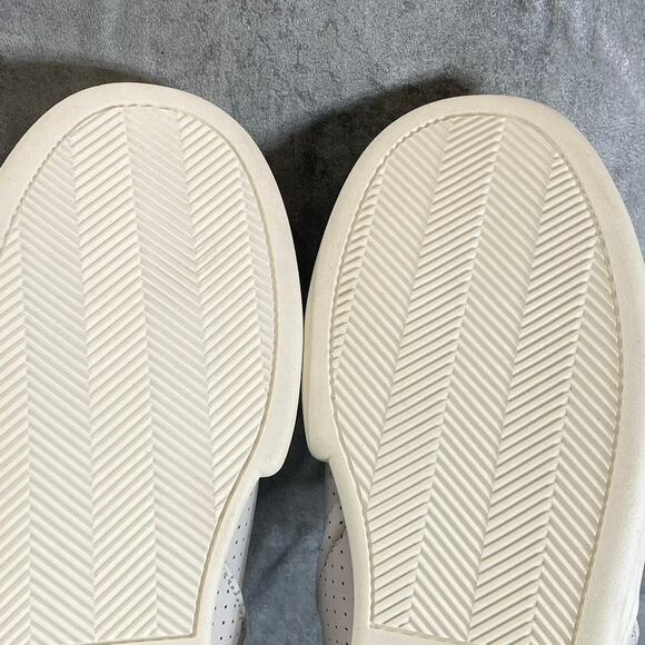 BELLA-VITA Women's Extra Wide White Leather Perforated Maribel Slip-On Sneakers - Picture 10 of 12